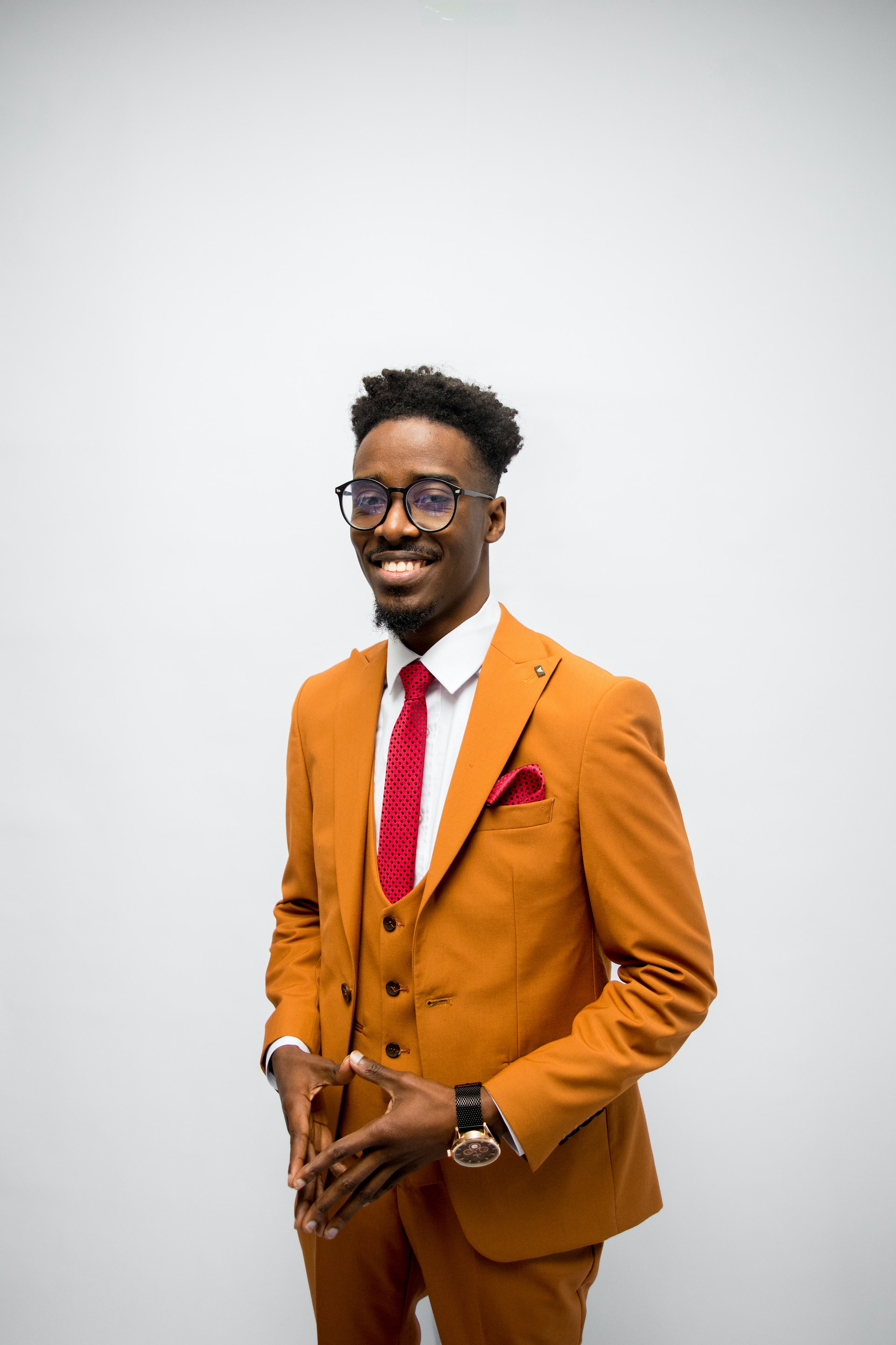 Smiling Niderian man in suit